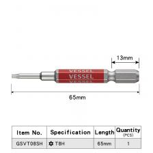 VESSEL Магнитная шестигранная отвертка T4-T40 VESSEL Магнитная шестигранная отвертка T4-T40