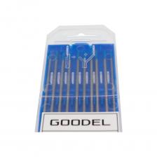 Вольфрамовые лантанированные электроды WL-20 (синий) - это электроды с содержанием оксида лантана (La?O?), массовая доля которого достигает до 2,2%. Обозначаются синим (SKY BLUE) цветовым кодом.WL-20 - это универсальные электроды, которые выдерживают высокие токовые нагрузки, улучшают стабильность горения дуги и легкость запуска при одновременном снижении выгорания. Лантановые электроды меньше загрязняют вольфрамом шов, что особенно важно при финишных работах.Электроды WL-20 можно использовать при сварке на постоянном и переменном токе (AC/DC). Оксид лантана равномерно распределен по длине электрода, что позволяет длительное время сохранять при сварке первоначальную заточку электрода. Это большое преимущество при сварке на постоянном (прямой полярности) или переменном токе от улучшенных источников сварочного тока, сталей и нержавеющих сталей. При сварке на переменном синусоидальном токе рабочий конец электрода должен иметь сферическую форму.WL-20 применяются для сварки углеродистых и легированных сталей, алюминия, титана, никеля, меди и магниевых сплавов. Вольфрамовые лантанированные электроды WL-20 (синий) - это электроды с содержанием оксида лантана (La?O?), массовая доля которого достигает до 2,2%. Обозначаются синим (SKY BLUE) цветовым кодом.WL-20 - это универсальные электроды, которые выдерживают высокие токовые нагрузки, улучшают стабильность горения дуги и легкость запуска при одновременном снижении выгорания. Лантановые электроды меньше загрязняют вольфрамом шов, что особенно важно при финишных работах.Электроды WL-20 можно использовать при сварке на постоянном и переменном токе (AC/DC). Оксид лантана равномерно распределен по длине электрода, что позволяет длительное время сохранять при сварке первоначальную заточку электрода. Это большое преимущество при сварке на постоянном (прямой полярности) или переменном токе от улучшенных источников сварочного тока, сталей и нержавеющих сталей. При сварке на переменном синусоидальном токе рабочий конец электрода должен иметь сферическую форму.WL-20 применяются для сварки углеродистых и легированных сталей, алюминия, титана, никеля, меди и магниевых сплавов.