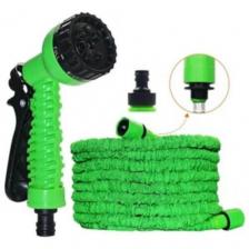 Шланг садовый растягивающийся для полива с распылителем, 52,5 метров, Magic Hose зеленый Шланг садовый растягивающийся для полива с распылителем, 52,5 метров, Magic Hose зеленый