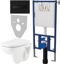 Комплект Унитаз подвесной Seramiksan Petite A101002H с микролифтом + Система инсталляции для унитазов DIWO 4501 + Кнопка смыва DIWO 7323 черная матовая Комплект Унитаз подвесной Seramiksan Petite A101002H с микролифтом + Система инсталляции для унитазов DIWO 4501 + Кнопка смыва DIWO 7323 черная матовая