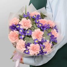 Букет живых цветов STUDIO FLORISTIC Букет Диантусов и Ирисов «Мелодия лета» Букет живых цветов STUDIO FLORISTIC Букет Диантусов и Ирисов «Мелодия лета»