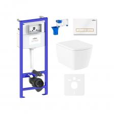 Комплект: инсталляция с унитазом Lavinia Boho Aveo Rimless 7 в 1 75110266 - комплексное предложение, включающее все необходимое для установки и комфортного использования подвесной керамики. Чаша унитаза крепится на инсталляционную систему, далее на стену монтируется клавиша смыва для подачи воды. Подвесной унитаз, как правило, находится над полом на высоте около 100 мм, что облегчает уборку и обеспечивает доступ для свободного мытья пола под чашей. Санитарный фарфор Lavinia Boho имеет более твердую и гладкую поверхность, нежели сантехнический фаянс. Благодаря современному оборудованию и обжигу керамики при температуре 1250 °С образуется беспористая многослойная глазурь, которая отличается низким коэффициентом водопоглощения и меньше впитывает грязь и запахи. Сиденье с крышкой изготовлено из прочного дюропласта с петлями из нержавеющей стали и имеет идеальное сочетание глянцевого цвета с керамикой. Комплект: инсталляция с унитазом Lavinia Boho Aveo Rimless 7 в 1 75110266 - комплексное предложение, включающее все необходимое для установки и комфортного использования подвесной керамики. Чаша унитаза крепится на инсталляционную систему, далее на стену монтируется клавиша смыва для подачи воды. Подвесной унитаз, как правило, находится над полом на высоте около 100 мм, что облегчает уборку и обеспечивает доступ для свободного мытья пола под чашей. Санитарный фарфор Lavinia Boho имеет более твердую и гладкую поверхность, нежели сантехнический фаянс. Благодаря современному оборудованию и обжигу керамики при температуре 1250 °С образуется беспористая многослойная глазурь, которая отличается низким коэффициентом водопоглощения и меньше впитывает грязь и запахи. Сиденье с крышкой изготовлено из прочного дюропласта с петлями из нержавеющей стали и имеет идеальное сочетание глянцевого цвета с керамикой.