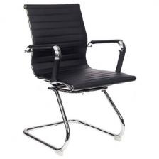 Кресло Бюрократ CH-883-LOW-V черный искусственная кожа низк.спин. полозья металл хром Кресло Бюрократ CH-883-LOW-V черный искусственная кожа низк.спин. полозья металл хром