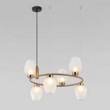 Подвесной светильник Eurosvet Alva 30183/6 латунь (Умный дом, Алиса, WiFi, голосовое управление) Подвесной светильник Eurosvet Alva 30183/6 латунь (Умный дом, Алиса, WiFi, голосовое управление)