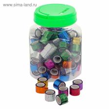 Клейкая голографическая лента 12 мм x 2 м, МИКС Клейкая голографическая лента 12 мм x 2 м, МИКС