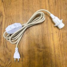 Шнур питания тканевый с диммером E14 Шнур питания тканевый с диммером E14