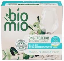 Таблетки для посудомоечной машины BioMio All-in-one с маслом эвкалипта 16г*25шт Таблетки для посудомоечной машины BioMio All-in-one с маслом эвкалипта 16г*25шт