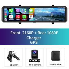 OBDPEAK 4K 3840*2160P Зеркало заднего вида Carplay и Android Авто видеорегистратор GPS-навигация Автоматический рекордер WIFI 1080P Двойной объектив Bluetooth OBDPEAK 4K 3840*2160P Зеркало заднего вида Carplay и Android Авто видеорегистратор GPS-навигация Автоматический рекордер WIFI 1080P Двойной объектив Bluetooth