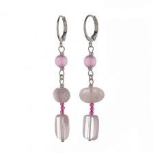 Серьги LANZEROTTI Серьги, Monroe, розовый кварц, кошачий глаз, морганит Серьги LANZEROTTI Серьги, Monroe, розовый кварц, кошачий глаз, морганит