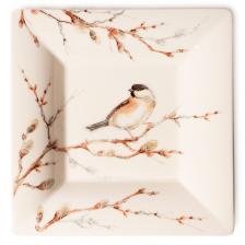 Блюдо Gien Oiseaux Foret квадратное Блюдо Gien Oiseaux Foret квадратное