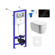 Комплект: инсталляция с унитазом Lavinia Boho Bell Pro Rimless 7 в 1 87050130 - комплексное предложение, включающее все необходимое для установки и комфортного использования подвесной керамики. Чаша унитаза крепится на инсталляционную систему, далее на стену монтируется клавиша смыва для подачи воды. Подвесной унитаз, как правило, находится над полом на высоте около 100 мм, что облегчает уборку и обеспечивает доступ для свободного мытья пола под чашей. Санитарный фарфор Lavinia Boho имеет более твердую и гладкую поверхность, нежели сантехнический фаянс. Благодаря современному оборудованию и обжигу керамики при температуре 1250 °С образуется беспористая многослойная глазурь, которая отличается низким коэффициентом водопоглощения и меньше впитывает грязь и запахи. Сиденье с крышкой изготовлено из прочного дюропласта с петлями из нержавеющей стали и имеет идеальное сочетание глянцевого цвета с керамикой. Комплект: инсталляция с унитазом Lavinia Boho Bell Pro Rimless 7 в 1 87050130 - комплексное предложение, включающее все необходимое для установки и комфортного использования подвесной керамики. Чаша унитаза крепится на инсталляционную систему, далее на стену монтируется клавиша смыва для подачи воды. Подвесной унитаз, как правило, находится над полом на высоте около 100 мм, что облегчает уборку и обеспечивает доступ для свободного мытья пола под чашей. Санитарный фарфор Lavinia Boho имеет более твердую и гладкую поверхность, нежели сантехнический фаянс. Благодаря современному оборудованию и обжигу керамики при температуре 1250 °С образуется беспористая многослойная глазурь, которая отличается низким коэффициентом водопоглощения и меньше впитывает грязь и запахи. Сиденье с крышкой изготовлено из прочного дюропласта с петлями из нержавеющей стали и имеет идеальное сочетание глянцевого цвета с керамикой.