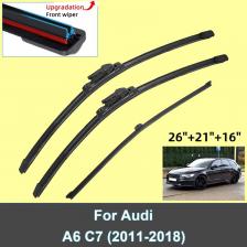 3 шт. автомобильные щетки стеклоочистителя для Audi A6 C7 2011-2018 гг., дворники заднего стекла, двойные резиновые автомобильные аксессуары 2014 2015 2016 2017 2018 3 шт. автомобильные щетки стеклоочистителя для Audi A6 C7 2011-2018 гг., дворники заднего стекла, двойные резиновые автомобильные аксессуары 2014 2015 2016 2017 2018