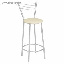 Стул барный «Клик Мебель», со спинкой, искусственная кожа, цвет светло - бежевый Стул барный «Клик Мебель», со спинкой, искусственная кожа, цвет светло - бежевый