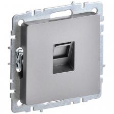 Розетка компьютерная RJ45 кат.5E IEK Brite РК10-БрС сталь Розетка компьютерная RJ45 кат.5E IEK Brite РК10-БрС сталь