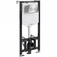 Система инсталляции для унитазов Wasserkraft Aller 10TLT.010.ME.BN01 с кнопкой смыва никель Система инсталляции для унитазов Wasserkraft Aller 10TLT.010.ME.BN01 с кнопкой смыва никель