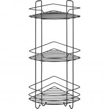 Трехъярусная угловая настенная полка Лофт из стали с полимерным покрытием черного цвета. Полка обладает надежным креплением на саморезы в цвет изделия (идут в комплекте). Полка выдерживает нагрузку до 15 кг. Полимерное покрытие обеспечивает стойкость к коррозии. Специальная добавка, входящая в состав краски, защищает от микроцарапин, благодаря чему полка прослужит дольше. Высокий бортик препятствует выпадению содержимого, а специальная выемка на нем упрощает доставание предметов. Увеличенное расстояние между ярусами обеспечивает хорошую вместительность, позволяя поставить на нее множество баночек и других ванных принадлежностей. Удобное дно препятствует выпадению даже маленьких предметов. Трехъярусная угловая настенная полка Лофт из стали с полимерным покрытием черного цвета. Полка обладает надежным креплением на саморезы в цвет изделия (идут в комплекте). Полка выдерживает нагрузку до 15 кг. Полимерное покрытие обеспечивает стойкость к коррозии. Специальная добавка, входящая в состав краски, защищает от микроцарапин, благодаря чему полка прослужит дольше. Высокий бортик препятствует выпадению содержимого, а специальная выемка на нем упрощает доставание предметов. Увеличенное расстояние между ярусами обеспечивает хорошую вместительность, позволяя поставить на нее множество баночек и других ванных принадлежностей. Удобное дно препятствует выпадению даже маленьких предметов.