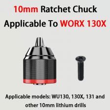 WU 130X трехкулачковый трещоточный патрон 10 мм, литиевые сверла, металлический патрон с храповым механизмом, профессиональная бесщеточная ручная дрель, специальные аксессуары WU 130X трехкулачковый трещоточный патрон 10 мм, литиевые сверла, металлический патрон с храповым механизмом, профессиональная бесщеточная ручная дрель, специальные аксессуары
