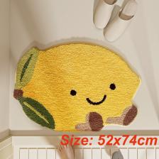 Фруктовый тафтинговый коврик для ванной 50x60 см, оранжевый, полиэстер Фруктовый тафтинговый коврик для ванной 50x60 см, оранжевый, полиэстер