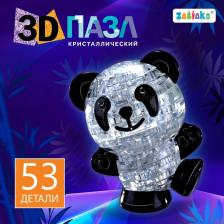 Пазл 3D детский «Панда», кристаллический, 53 детали, цвета МИКС Пазл 3D детский «Панда», кристаллический, 53 детали, цвета МИКС