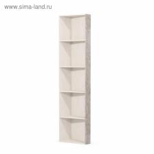 Стеллаж напольный «Амели 13.140», 308x506x2300 мм, цвет шелковый камень/бетон Чикаго бежевый Стеллаж напольный «Амели 13.140», 308x506x2300 мм, цвет шелковый камень/бетон Чикаго бежевый