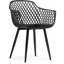 Пластиковый стул Woodville Rikon black / wood арт.15827 Пластиковый стул Woodville Rikon black / wood арт.15827