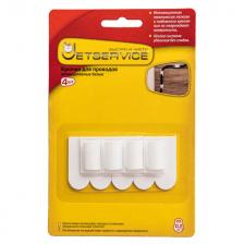 крючок для проводов JETSERVICE самоклеящийся белый до 0,2кг 4шт крючок для проводов JETSERVICE самоклеящийся белый до 0,2кг 4шт