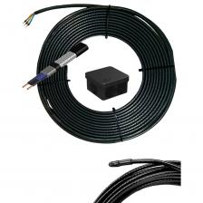 Внимание! Изображение может отличаться от реального, ориентируйтесь на технические характеристики. Готовый комплект для кровли Ланит с уф 39м LA30UF039 применяется для защиты от перемерзания различной кровли, водостоков, желобов. Принцип действия: Основной компонент кабеля - полупроводниковая полимерная матрица. В зависимости от внешней температуры сопротивление матрицы меняется, что позволяет кабелю регулировать тепловыделение в каждой точке длины самостоятельно, кабель на разных участках может иметь разную температуру. Чем ниже температура окружающей среды, тем сильнее кабель нагревается и выделяет большую мощность, и наоборот. Не требует установки датчиков температуры. Внимание! Изображение может отличаться от реального, ориентируйтесь на технические характеристики. Готовый комплект для кровли Ланит с уф 39м LA30UF039 применяется для защиты от перемерзания различной кровли, водостоков, желобов. Принцип действия: Основной компонент кабеля - полупроводниковая полимерная матрица. В зависимости от внешней температуры сопротивление матрицы меняется, что позволяет кабелю регулировать тепловыделение в каждой точке длины самостоятельно, кабель на разных участках может иметь разную температуру. Чем ниже температура окружающей среды, тем сильнее кабель нагревается и выделяет большую мощность, и наоборот. Не требует установки датчиков температуры.