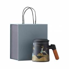 Фарфоровая чашка для чая с керамическим фильтром Zesee Selected Ceramic Tea Cup Black Applications Фарфоровая чашка для чая с керамическим фильтром Zesee Selected Ceramic Tea Cup Black Applications