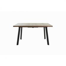 Стол вставка-бабочка на 8 персон Аврора Осло 140, Дуб гудзон шоколадный, Шамони/Чёрный (прямоугольная столешница, 4 ножки) Стол вставка-бабочка на 8 персон Аврора Осло 140, Дуб гудзон шоколадный, Шамони/Чёрный (прямоугольная столешница, 4 ножки)