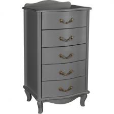 Комод Джульетта узкий 5 ящ., серый ясень Л Mebelik арт.009082 Комод Джульетта узкий 5 ящ., серый ясень Л Mebelik арт.009082