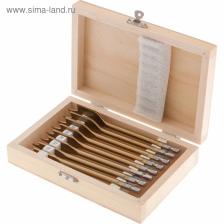 Набор сверл MATRIX, перовые, по дереву, 10-12-14-16-18-20-22-25 мм, деревянный кейс Набор сверл MATRIX, перовые, по дереву, 10-12-14-16-18-20-22-25 мм, деревянный кейс