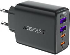 Зарядное устройство ACEFAST A61 PD45W GaN 2*USB-C+2*USB-A charger RUS, Black AF-A61-BK Зарядное устройство ACEFAST A61 PD45W GaN 2*USB-C+2*USB-A charger RUS, Black AF-A61-BK
