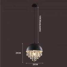 Подвесная хрустальная люстра VECLI черного цвета Подвесная хрустальная люстра VECLI черного цвета