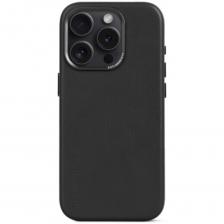 Защитный чехол Decoded Leather iPhone 15 Pro MagSafe Black Защитный чехол Decoded Leather iPhone 15 Pro MagSafe Black