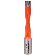 Сверло глухое HW 8x70 мм, S10x20 мм, LH Greatwood TL00000086 применяется на сверлильно-присадочных станках. Предназначено для сверления глухих отверстий в торцах и плоскостях древесных материалов (МДФ, ДСП, массив древесины и т.д.). Корпус изготовлен из высокопрочной инструментальной стали, позволяющей выдерживать большие нагрузки. Антифрикционное покрытие корпуса снижает налипание смолы и стружки, что увеличивает срок службы сверла. Улучшенная геометрия оптимально отводит стружку из зоны сверления. Отшлифованный корпус и специальная геометрия позволяет работать на увеличенной скорости. Монолитное исполнение обеспечивает в несколько раз больший ресурс, по сравнению с обычными сверлами, также позволяет выдерживать большие нагрузки. Лазерная заточка сверла – гарантия безупречного качества сверления. Мелкозернистый сплав K5++ обеспечивает долгий срок службы. Использование в работе на примере фурнитуры: Шток эксцентриковой стяжки. Шканты. Врезные толкатели и амортизаторы. Полкодержатели. Внимание, изображение товара может отличаться от реального! Верные параметры указаны в технических характеристиках товара. Сверло глухое HW 8x70 мм, S10x20 мм, LH Greatwood TL00000086 применяется на сверлильно-присадочных станках. Предназначено для сверления глухих отверстий в торцах и плоскостях древесных материалов (МДФ, ДСП, массив древесины и т.д.). Корпус изготовлен из высокопрочной инструментальной стали, позволяющей выдерживать большие нагрузки. Антифрикционное покрытие корпуса снижает налипание смолы и стружки, что увеличивает срок службы сверла. Улучшенная геометрия оптимально отводит стружку из зоны сверления. Отшлифованный корпус и специальная геометрия позволяет работать на увеличенной скорости. Монолитное исполнение обеспечивает в несколько раз больший ресурс, по сравнению с обычными сверлами, также позволяет выдерживать большие нагрузки. Лазерная заточка сверла – гарантия безупречного качества сверления. Мелкозернистый сплав K5++ обеспечивает долгий срок службы. Использование в работе на примере фурнитуры: Шток эксцентриковой стяжки. Шканты. Врезные толкатели и амортизаторы. Полкодержатели. Внимание, изображение товара может отличаться от реального! Верные параметры указаны в технических характеристиках товара.