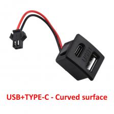 Gaqqee черная двухслойная USB Type-C розетка Gaqqee черная двухслойная USB Type-C розетка