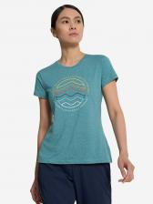 Футболка женская Columbia Sloan Ridge Graphic Ss Tee, Голубой Футболка женская Columbia Sloan Ridge Graphic Ss Tee, Голубой