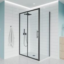 Душевой уголок Veconi Evo 100SP B 180х110 см, профиль матовый черный, стекло прозрачное Душевой уголок Veconi Evo 100SP B 180х110 см, профиль матовый черный, стекло прозрачное