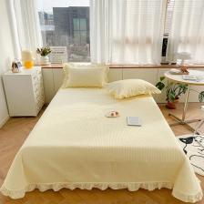 Стеганое двухместное покрывало и наволочка в Корейском стиле из 100% хлопка с оборками удобное королевский комплект постельного белья мягкое домашнее покрывало Стеганое двухместное покрывало и наволочка в Корейском стиле из 100% хлопка с оборками удобное королевский комплект постельного белья мягкое домашнее покрывало