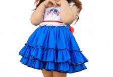 Платье George для девочки в королевском синем цвете с красным поясом Be Girl Clothing Платье George для девочки в королевском синем цвете с красным поясом Be Girl Clothing