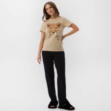 Пижама женская (футболка, брюки) KAFTAN Lion, размер 40-42 Пижама женская (футболка, брюки) KAFTAN Lion, размер 40-42