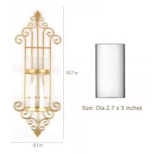 Подсвечник Aihem, металлический, хрустально-стеклянный Подсвечник Aihem, металлический, хрустально-стеклянный