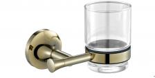 Стакан для зубных щеток подвесной AltroBagno Corposo золотой глянцевый Стакан для зубных щеток подвесной AltroBagno Corposo золотой глянцевый