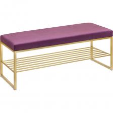 Банкетка RUBY с золотым основанием и мягкой велюровой подушкой. Характеристики банкетки RUBY: • размеры: (длина х ширина х высота) 1100 х 400 х 450 мм, • вес – 12,2 кг, • высота подушки — 80 мм, • обивка — искусственный велюр, • наполнитель — пенополиуретан, • максимальная нагрузка — 120 кг. Основание банкетки изготовлено из стали с полимерным покрытием. Стальной каркас изготовлен из профильной трубы 20х20 мм. Собственное производство обеспечивает надежность и эстетику сварных швов металлической мебели. Банкетка с велюровой подушкой отличается элегантным видом и комфортной посадкой. Мягкая обивка с высокой износостойкостью, прошла тест Мартиндейла — 35 000 циклов. Бархатистая ткань легко чистится от загрязнений, для ухода разрешена сухая и влажная чистка. Стильная банкетка подойдет для прихожей, спальни, гостиной и кабинета. Банкетка лофт добавит изысканности интерьеру квартиры, офиса, салона и загородного дома. Банкетка отлично сочетается со стеллажами LOFT. Банкетку доставляем в собранном виде в надежной упаковке. Банкетка RUBY с золотым основанием и мягкой велюровой подушкой. Характеристики банкетки RUBY: • размеры: (длина х ширина х высота) 1100 х 400 х 450 мм, • вес – 12,2 кг, • высота подушки — 80 мм, • обивка — искусственный велюр, • наполнитель — пенополиуретан, • максимальная нагрузка — 120 кг. Основание банкетки изготовлено из стали с полимерным покрытием. Стальной каркас изготовлен из профильной трубы 20х20 мм. Собственное производство обеспечивает надежность и эстетику сварных швов металлической мебели. Банкетка с велюровой подушкой отличается элегантным видом и комфортной посадкой. Мягкая обивка с высокой износостойкостью, прошла тест Мартиндейла — 35 000 циклов. Бархатистая ткань легко чистится от загрязнений, для ухода разрешена сухая и влажная чистка. Стильная банкетка подойдет для прихожей, спальни, гостиной и кабинета. Банкетка лофт добавит изысканности интерьеру квартиры, офиса, салона и загородного дома. Банкетка отлично сочетается со стеллажами LOFT. Банкетку доставляем в собранном виде в надежной упаковке.