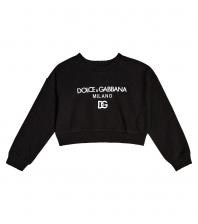 Толстовка из хлопка с логотипом Dolce&Gabbana, черный Толстовка из хлопка с логотипом Dolce&Gabbana, черный
