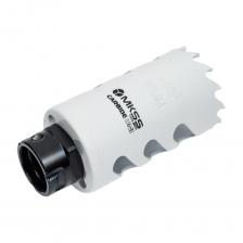 Универсальная коронка «Carbide Uni» с карбидными зубьями предназначена для сверления отверстий в различных материалах, таких как нержавеющая сталь, керамика, легированная и нелегированная сталь, алюминий, цветные металлы, кирпич, древесина (с гвоздями, скобами). Ее корпус изготовлен из прочной пружинной стали, а режущая часть выполнена из индивидуально приваренных зубьев из твердого сплава карбида вольфрама, что обеспечивают длительную работу, в 20 раз превосходящую по продолжительности биметаллические коронки. Карбид вольфрама обладает высокой плотностью и температурой кипения, что позволяет использовать коронку при значительных температурах. А своими характеристиками примерно в три раза более жесткий, чем сталь, и гораздо более плотный, чем сталь или титан, близок по твердости к алмазу. Коронка оснащена специальными отверстиями в корпусе для обзора во время работы и удаления стружки. Толстая опорная пластина предотвращает повреждения, увеличивая срок службы. Рекомендуется использовать СОЖ при сверлении. Используется с дрелями, шуруповертами и стационарными станками только в безударном режиме, а ее увеличенная высота позволяет работать с материалом глубиной до 60 мм. Система «Fastlock» обеспечивает удобство и экономит время, создавая более комфортные условия работы. Принцип соединения адаптера и хвостовика с центрирующим сверлом основан на механизме защелкивания, где г-образные канавки в адаптере гарантируют легкое и прочное соединение с элементами хвостовика. Обновление коронки сводится к освобождению текущей (путем поворота влево) вместе с адаптером и установке новой (путем поворота вправо), при условии, что адаптер закручен в коронку. Снятие хвостовика с рабочего инструмента больше не требуется. Внимание, изображение товара может отличаться от реального! Верные параметры указаны в технических характеристиках товара. Внутренний диаметр - 33 мм Толщина стенки - 1,4 мм Универсальная коронка «Carbide Uni» с карбидными зубьями предназначена для сверления отверстий в различных материалах, таких как нержавеющая сталь, керамика, легированная и нелегированная сталь, алюминий, цветные металлы, кирпич, древесина (с гвоздями, скобами). Ее корпус изготовлен из прочной пружинной стали, а режущая часть выполнена из индивидуально приваренных зубьев из твердого сплава карбида вольфрама, что обеспечивают длительную работу, в 20 раз превосходящую по продолжительности биметаллические коронки. Карбид вольфрама обладает высокой плотностью и температурой кипения, что позволяет использовать коронку при значительных температурах. А своими характеристиками примерно в три раза более жесткий, чем сталь, и гораздо более плотный, чем сталь или титан, близок по твердости к алмазу. Коронка оснащена специальными отверстиями в корпусе для обзора во время работы и удаления стружки. Толстая опорная пластина предотвращает повреждения, увеличивая срок службы. Рекомендуется использовать СОЖ при сверлении. Используется с дрелями, шуруповертами и стационарными станками только в безударном режиме, а ее увеличенная высота позволяет работать с материалом глубиной до 60 мм. Система «Fastlock» обеспечивает удобство и экономит время, создавая более комфортные условия работы. Принцип соединения адаптера и хвостовика с центрирующим сверлом основан на механизме защелкивания, где г-образные канавки в адаптере гарантируют легкое и прочное соединение с элементами хвостовика. Обновление коронки сводится к освобождению текущей (путем поворота влево) вместе с адаптером и установке новой (путем поворота вправо), при условии, что адаптер закручен в коронку. Снятие хвостовика с рабочего инструмента больше не требуется. Внимание, изображение товара может отличаться от реального! Верные параметры указаны в технических характеристиках товара. Внутренний диаметр - 33 мм Толщина стенки - 1,4 мм