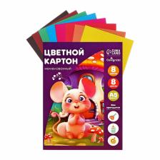 Картон цветной А5, 8 листов, 8 цветов, Calligrata, немелованный, 220 г/м?, в папке, МИКС Картон цветной А5, 8 листов, 8 цветов, Calligrata, немелованный, 220 г/м?, в папке, МИКС