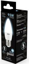 Упаковка ламп LED GAUSS E27, свеча, 9.5Вт, 4100К, белый нейтральный, 10 шт. (103102210) Упаковка ламп LED GAUSS E27, свеча, 9.5Вт, 4100К, белый нейтральный, 10 шт. (103102210)