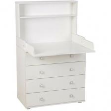 Пеленальный комод Polini kids Simple 2580, со стеллажом, белый Пеленальный комод Polini kids Simple 2580, со стеллажом, белый