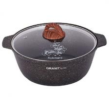 Кастрюля-жаровня Kukmara Granit ultra (жго52а) 5 л, диаметром 28см, со стекл. крышкой Кастрюля-жаровня Kukmara Granit ultra (жго52а) 5 л, диаметром 28см, со стекл. крышкой